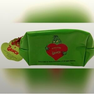 The Grinch bundle of SIX MINI COSMETIC BAGS (5x2x3) NEW womens